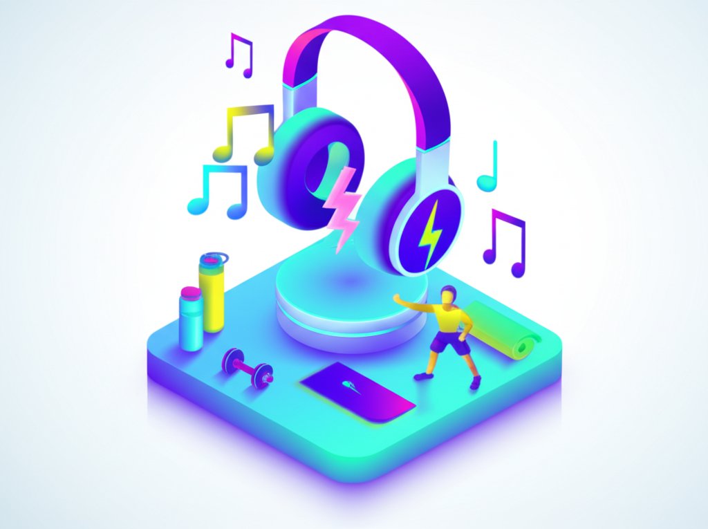 Music ignites workouts, boosting energy, focus, and athletic performance.