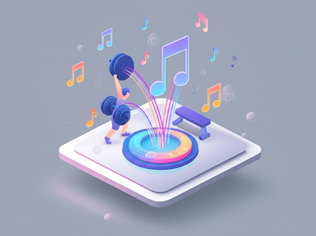 Dynamic music igniting a powerful workout, boosting energy and endurance.