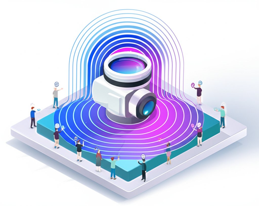 Camera lens capturing raw power, creating resonating, impactful videos.