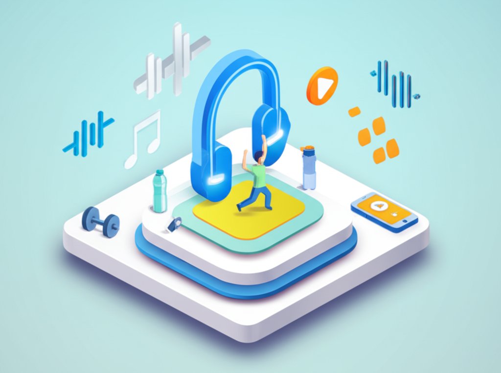 Best fitness music mixes for every workout type: cardio, strength, yoga.