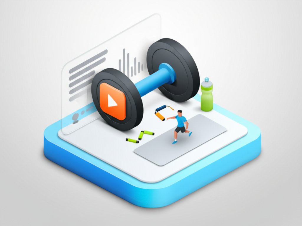 Motivational workout video showing energetic people exercising.