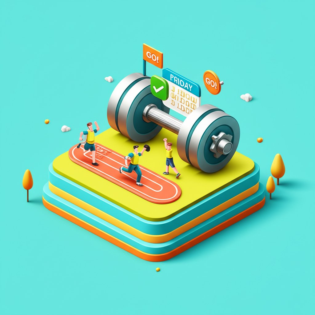 Friday workout motivation: Energetic person exercising with determination.