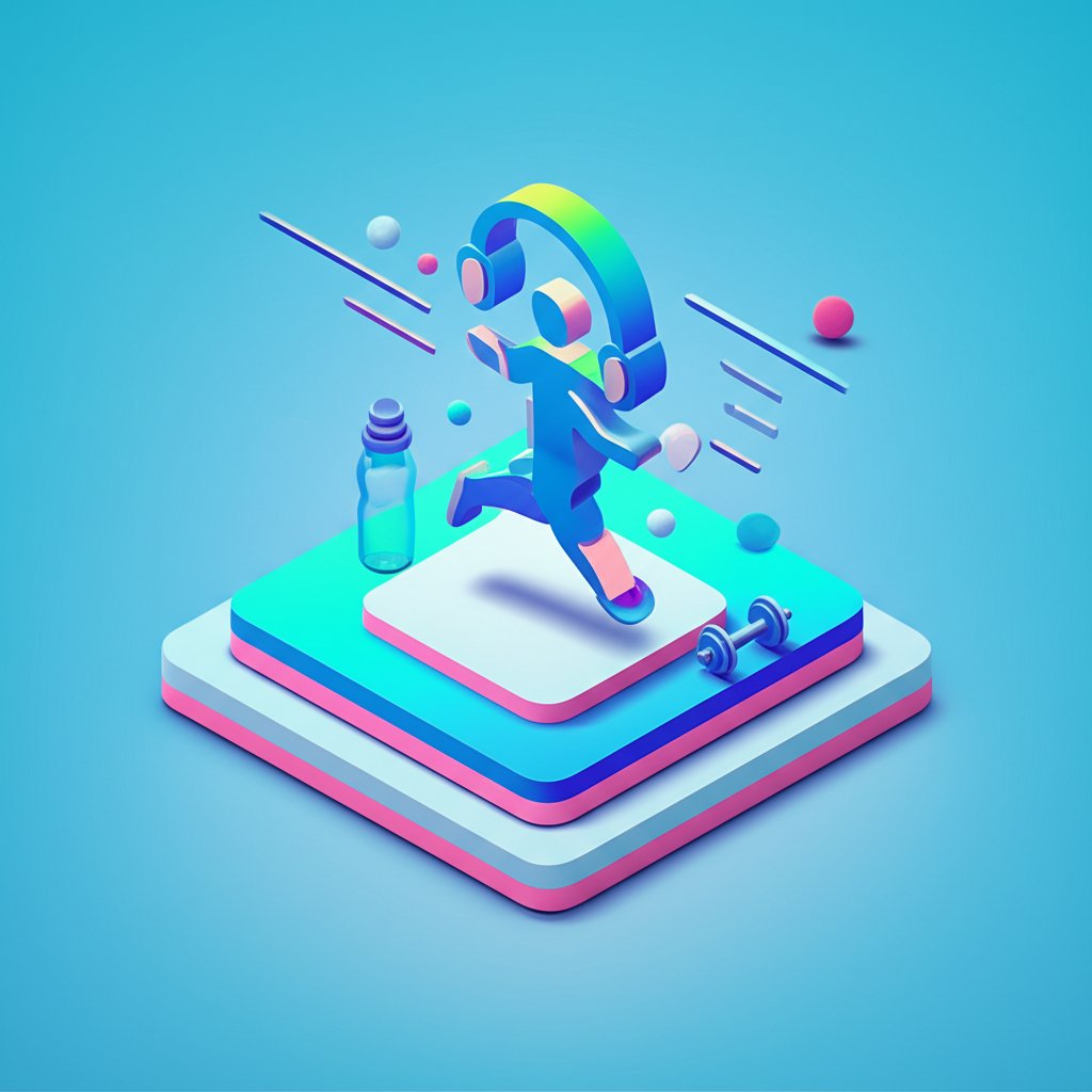 Motivational exercise music boosts energy and drive for workouts.