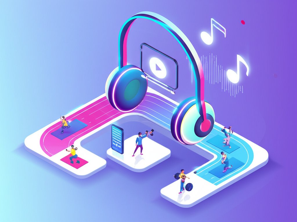 Pop music workout playlist with songs for warm-up, intensity, and cool-down phases.