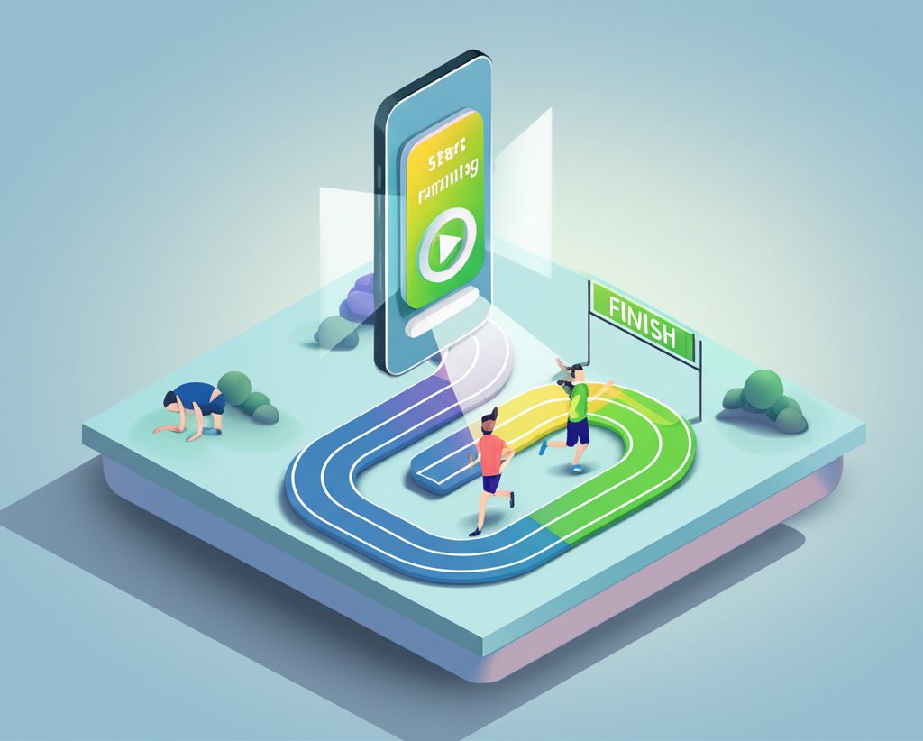 Running app helps beginners overcome struggles, offering guided training for new runners.