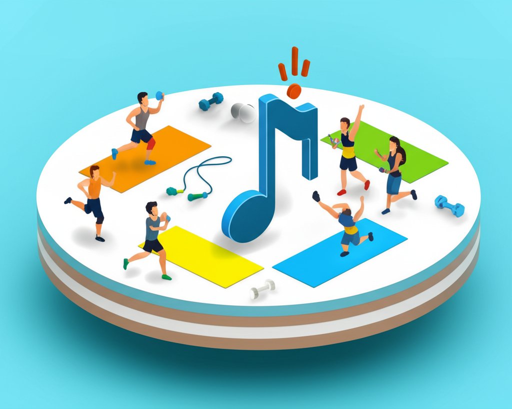 Upbeat exercise music for energizing fitness workouts.