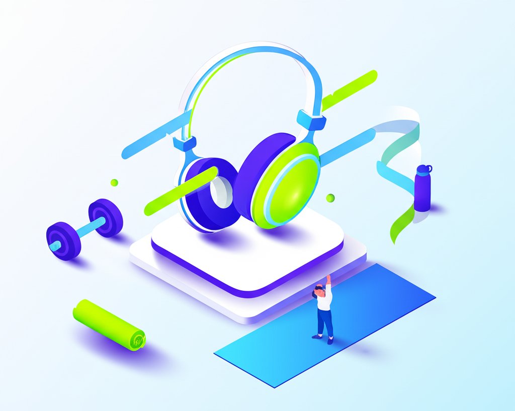 Fitness music energizes workouts, boosting motivation for healthy progress.